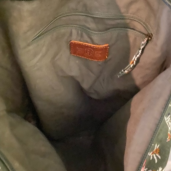 NWT Fat Free Floral Cotton Tote Shopping Book Bag color Multi Large Tote - Picture 8 of 8